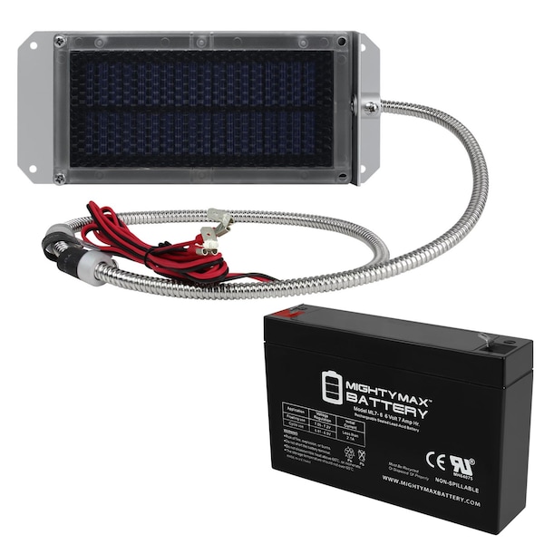 Mighty Max Battery 6V 7AH Battery for PC670, PS-670 With 6V Solar Panel Charger MAX3469237 - main